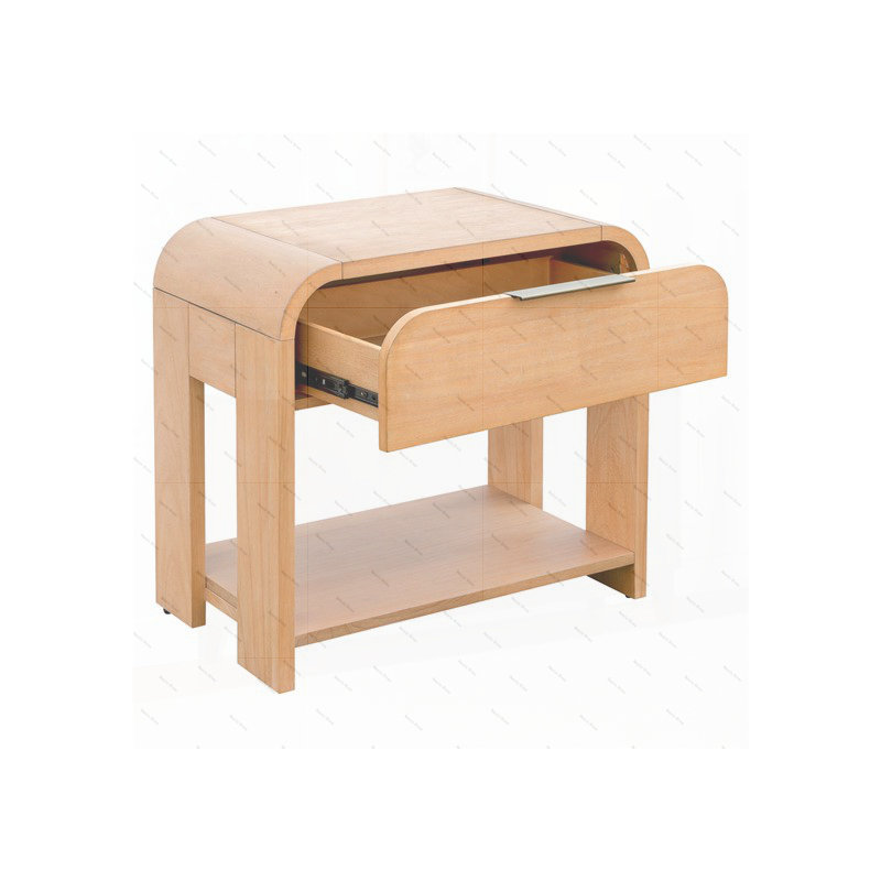 Modern One Drawer Waterfall Nightstand