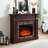 TV Stand with Fireplace Insert, Remote Control and Timer LED Flame-384938694
