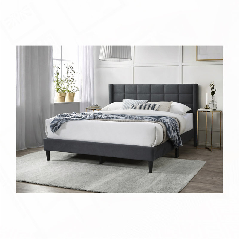 Lit tapissier Burlap, Anthracite