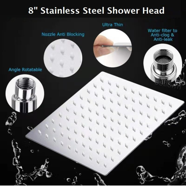 Juno Showers Fixed Shower Head 2.5 GPM GPM | Wayfair