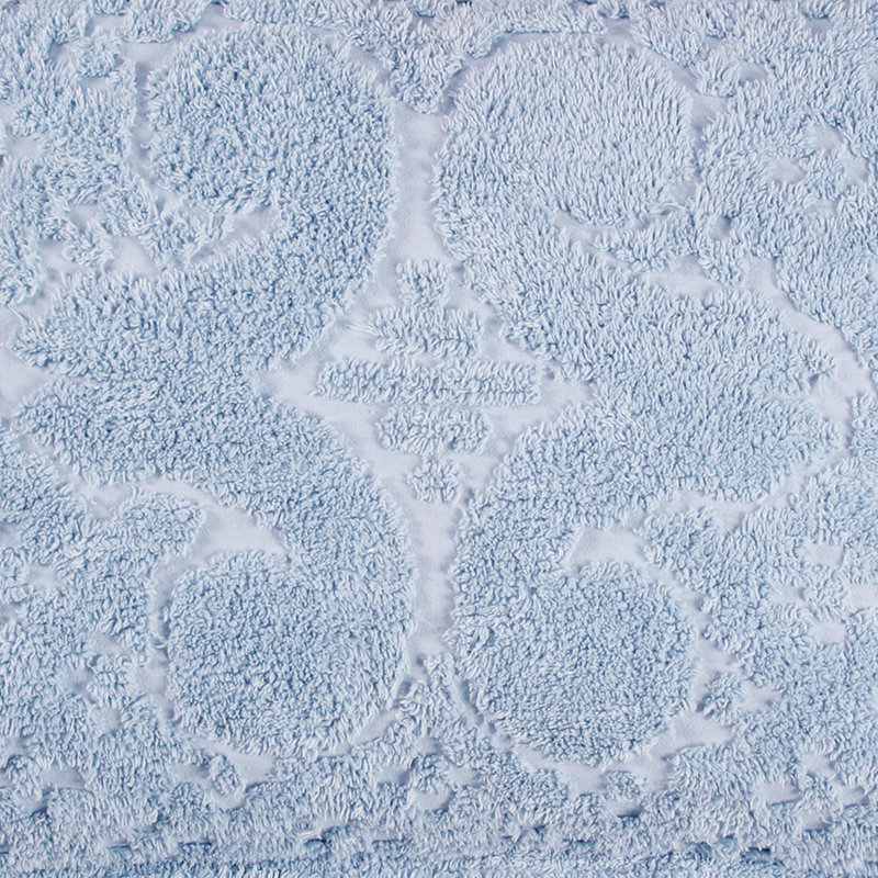 Ashton Collection 100% Cotton Chenille Tufted Pillow Sham, Medallion Design, Soft Breathable, OEKO-TEX Certified, Machine Washable, All-Season, 26" x 26", Blue