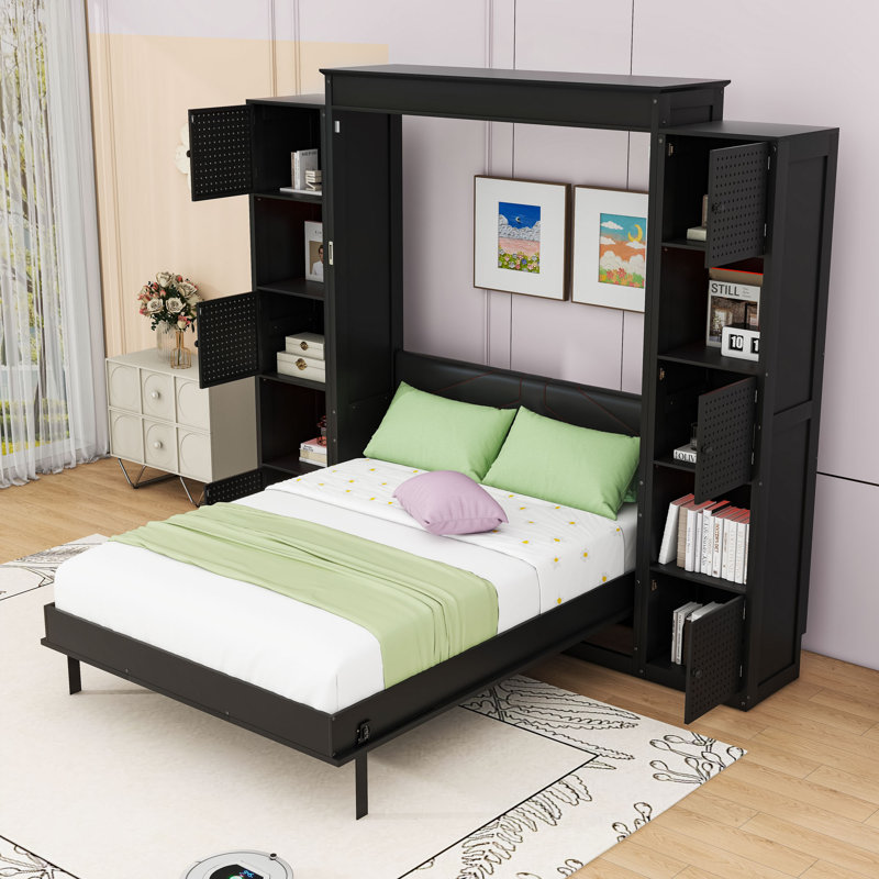 Lit escamotable avec lumières DEL et tablettes
