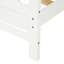 Lit plateforme simple en bois blanc avec 10 lattes robustes, une tête de lit et un assemblage facile en pin élégant