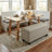 Barlett Linen Blend Upholstered Storage Bench