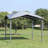 Outsunny 10' x 10' Soft Top Patio Gazebo Outdoor Canopy with Unique Geometric Design Roof, All-Weather Steel Frame-49166477
