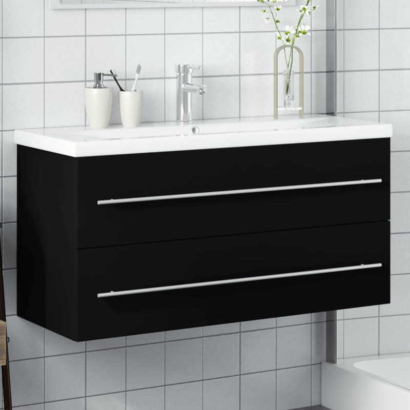 Baist 100mm Single Bathroom Vanity with Basin, Black
