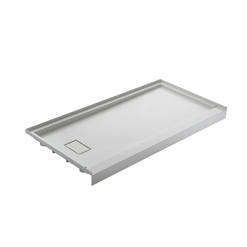 60 po L x 34 po W Base de bac de douche en alcôve SMC avec drain à gauche, 60"L X 34"W, Gauche