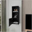 Armoire murale noire avec une porte