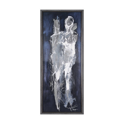 «Gathering III a», reproduction d'art encadrée texturée à la main