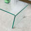 Table basse de 47,2 po en verre trempé pour le salon avec pieds en forme de V