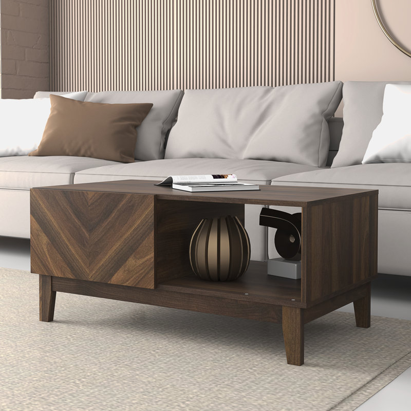 Cartwright Coffee Table with Storage, Rowal Walnut