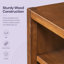 Bibliothèque haut Chambaud avec portes cannelées et comptoir en faux marbre-1107116868