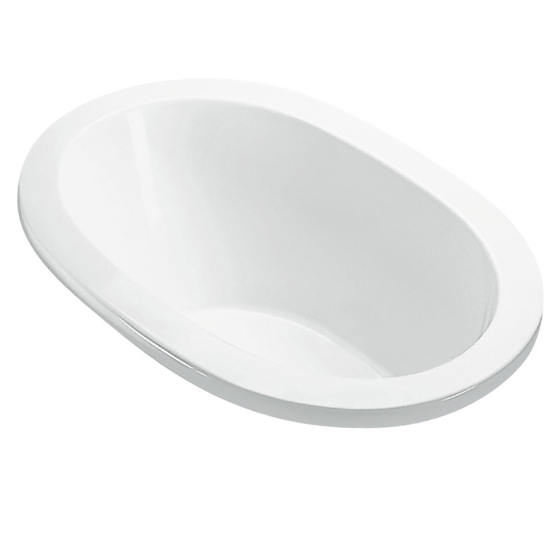MTI Solutions 1 59.5" Whirlpool Bathtub, White, Drop-In
