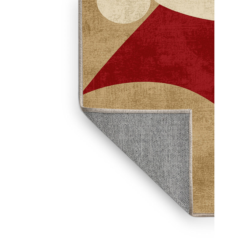 Tapis abstrait moderne et contemporain lavable à la machine Tysen, 2 x 5