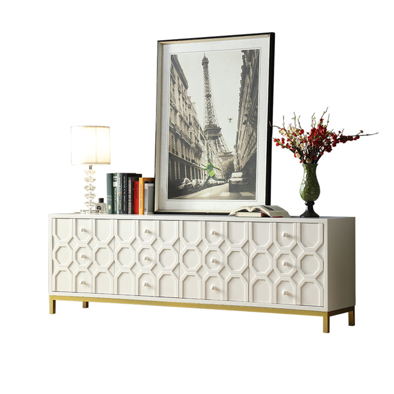 Meuble télé de style américain minimaliste, 78.74"