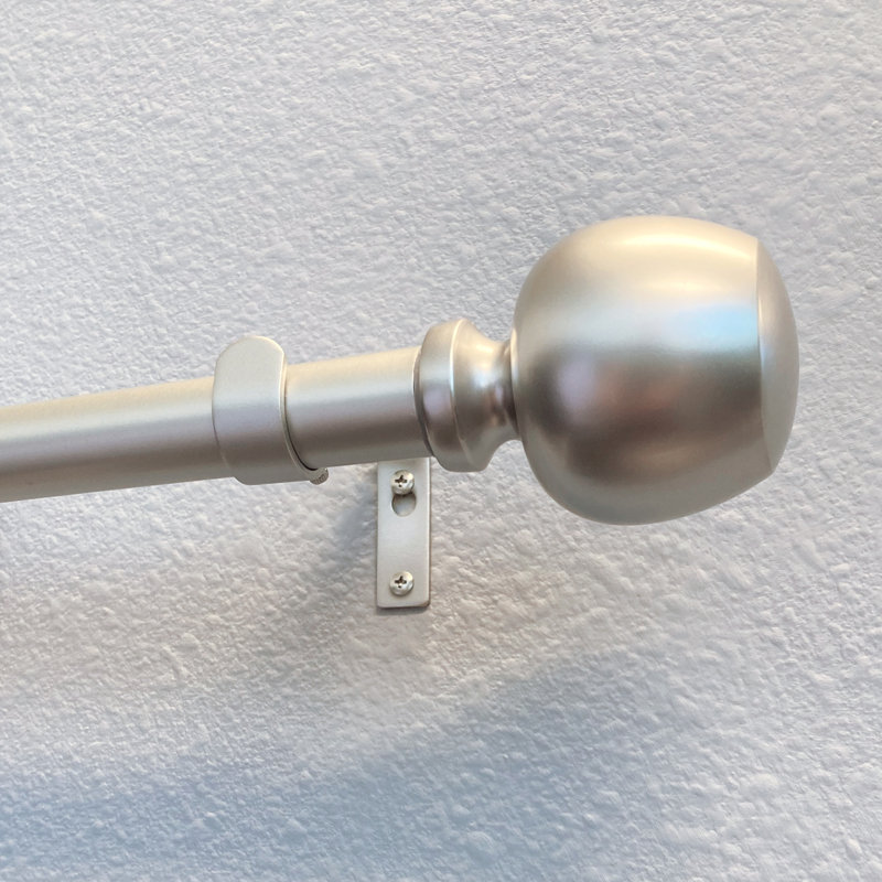 Tringle à rideaux simple réglable en métal Ingaberg Eleanar, 72 po - l 144 po, Nickel