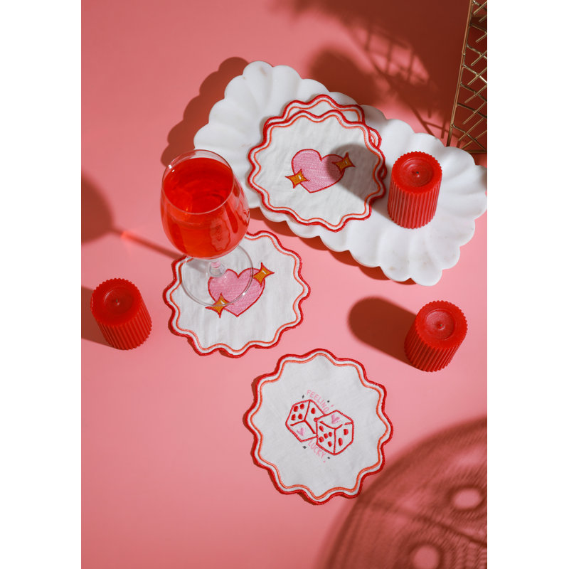 Ensemble de 4 serviettes de table Feeling Lucky & Love Struck