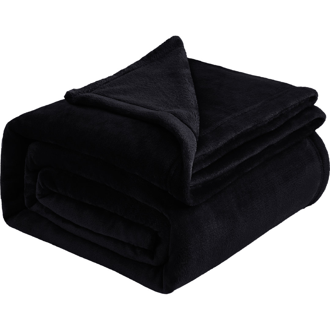 Aspire Homeware Ultra-Soft Hotel Quality Reversible Plain Weave Fleece Throw Blanket