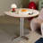 White Silver Round Sintered Stone Dining table