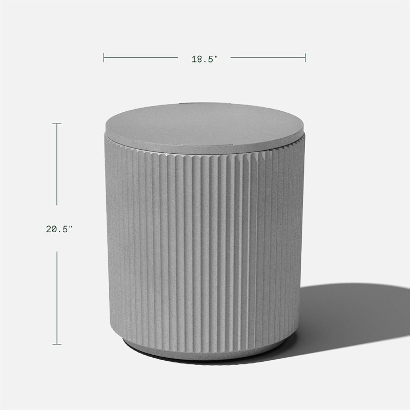 Table d'appoint pour l'extérieur, Gris, Gris