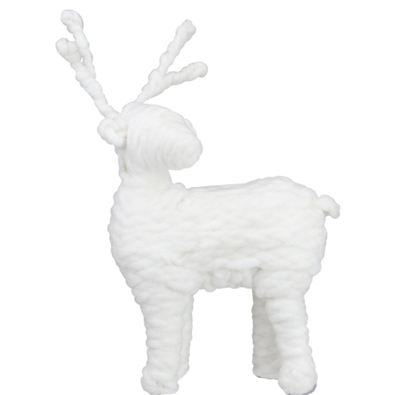 Décoration de Noël en tricot blanc 10 po