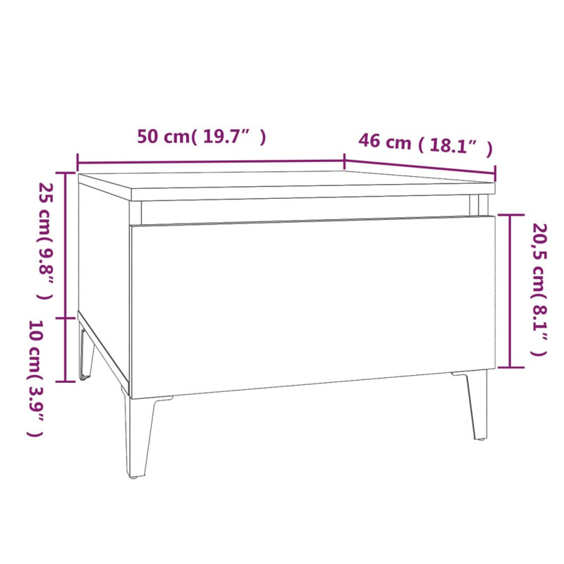 Leefke Side Table Set, Sonoma Oak