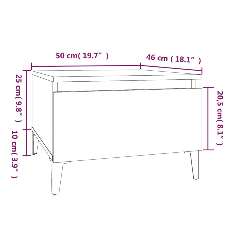 Leefke Side Table, Smoked Oak