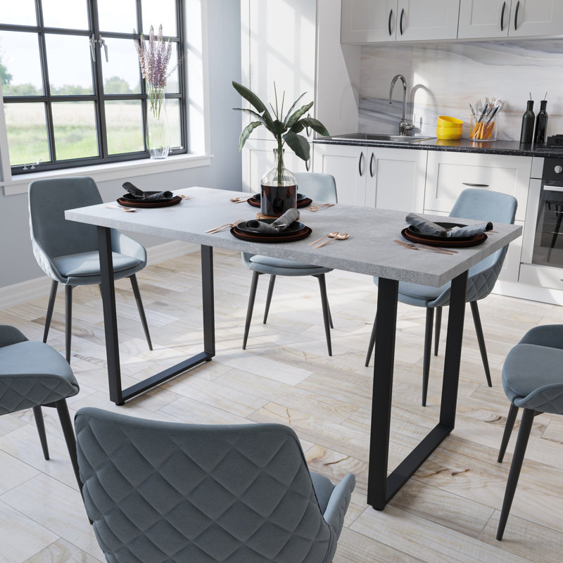 Dining Table Seattle 120-140, Grey, 72cm H x 120cm W x 60 cm D