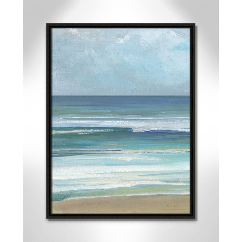 «Gentle Waves I Print» par Sally Swatland, Espresso, H 25,5 po x l 19,5 po