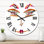 Visage de fleurs séchées pressées II - horloge murale traditionnelle