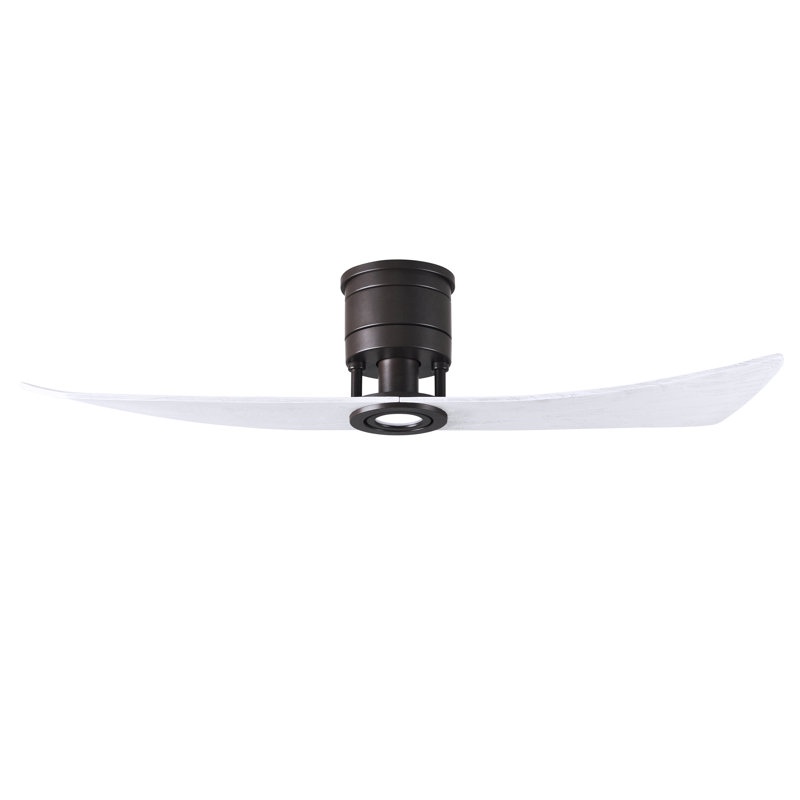 Lindsay 52'' Ceiling Fan with LED Lights, Textured Bronze, Matte White