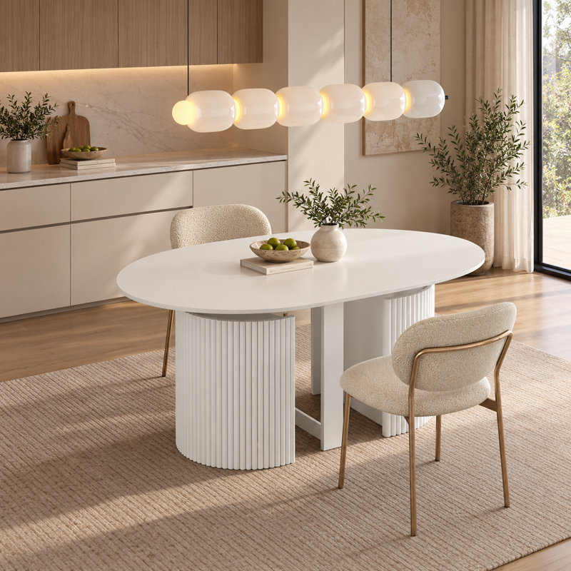 Table de salle à manger à rallonge Modern Modern, White
