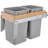 Rev-A-Shelf Wood Top Mount Pullout Trash Can(s) with Soft-Close, 50 qt., Metallic Silver -130618448
