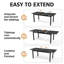 Table de salle à manger extensible L 82,8 po x l 33,7 po