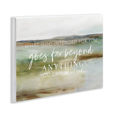 "God Intention Proverb", art mural sur toile par Sara G Designs