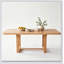 Table de salle à manger extensible en bois massif avec rallonge amovible et coins arrondis pour des espaces polyvalents de convivialité à la maison