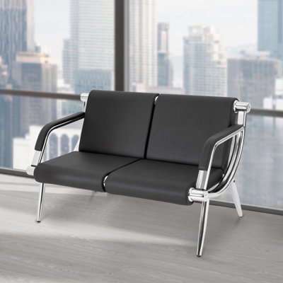 Chaise de réception en similicuir avec structure en métal