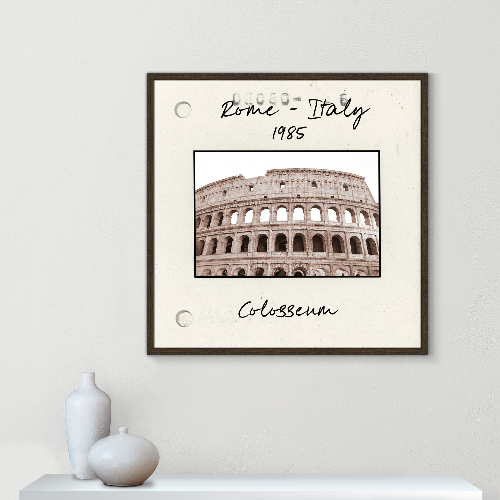 Ritona "Rome, Italy - Colosseum" Print, Walnut Single Picture Framed Paper, 32" H x 32" W x 0.75" D