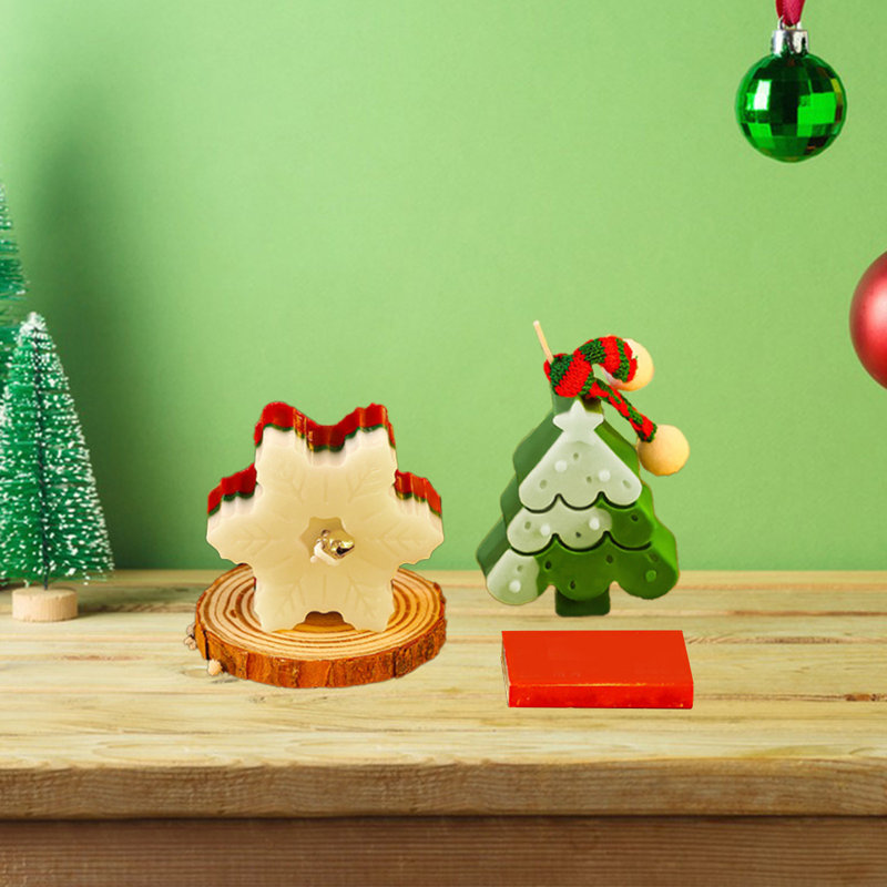 Coffret cadeau de Noël bougie parfumée arbre de Noël Gingerbread Man Modeling, B