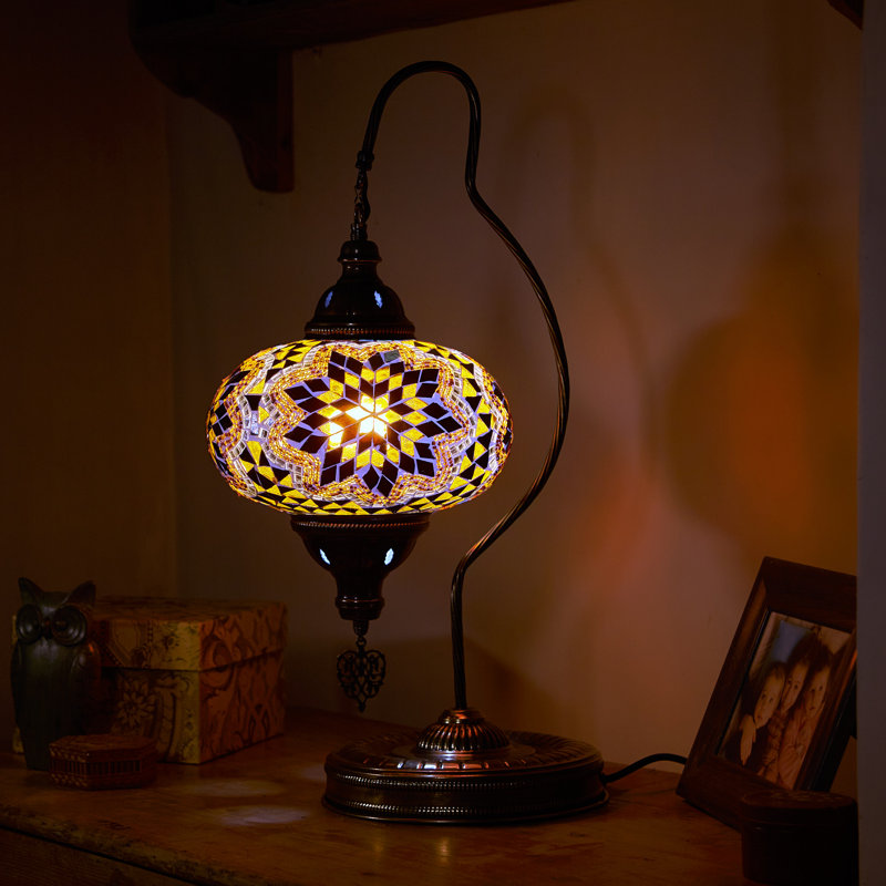 Karlie Metal Lighting Lamp, Brown/Amber