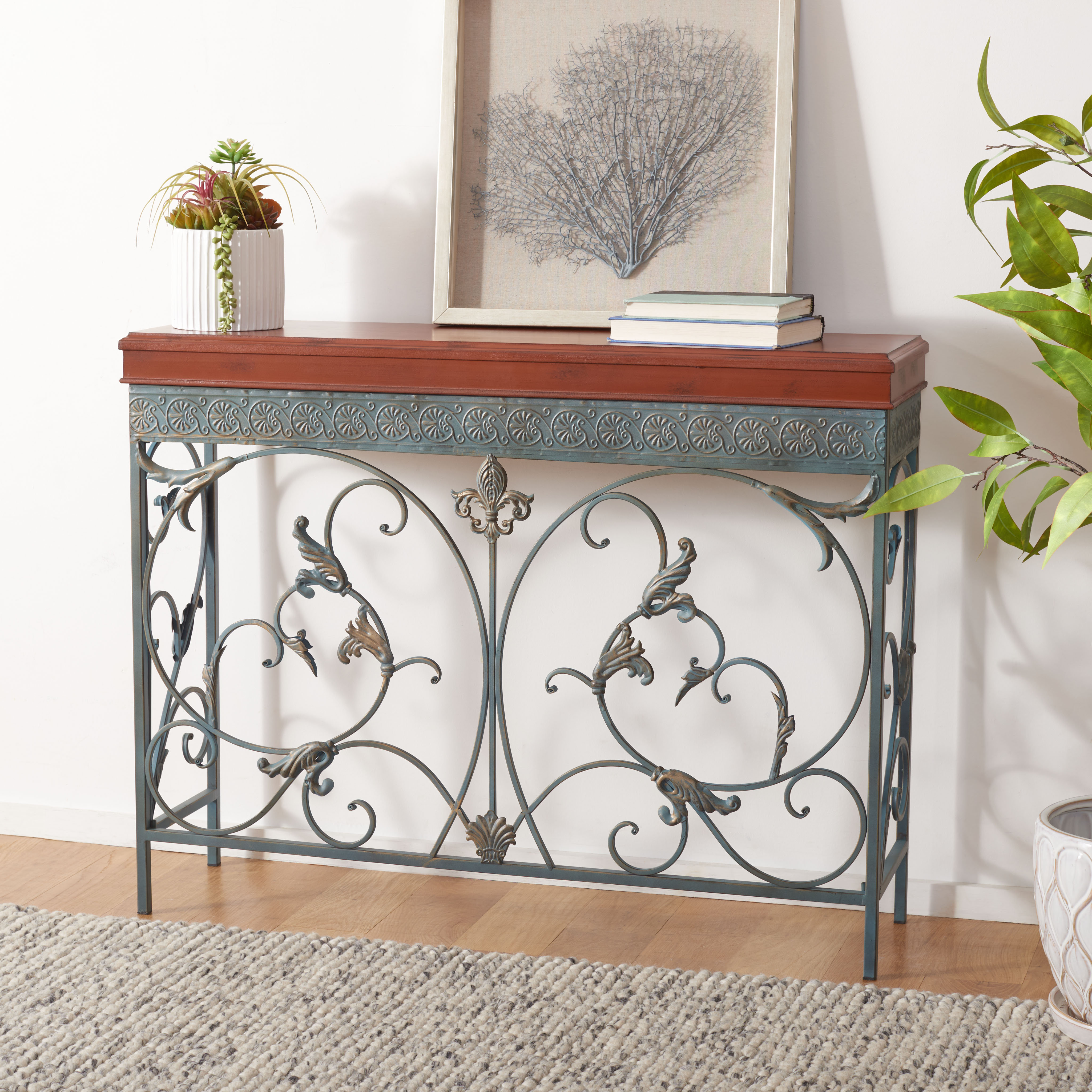 41.5" Solid Wood Console Table