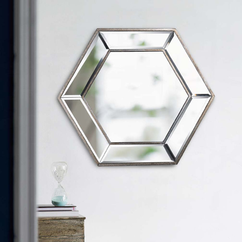 20" x 18" Hexagon Wall Mirror