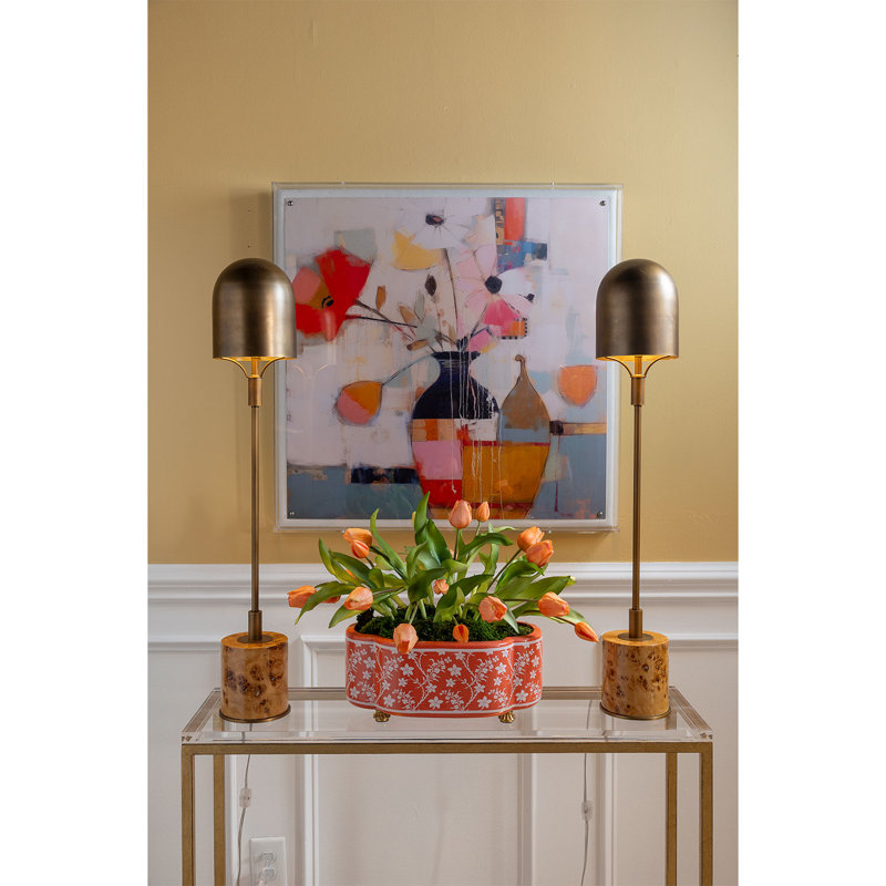 Oppa Burlwood Buffet, Natural/Aged Brass