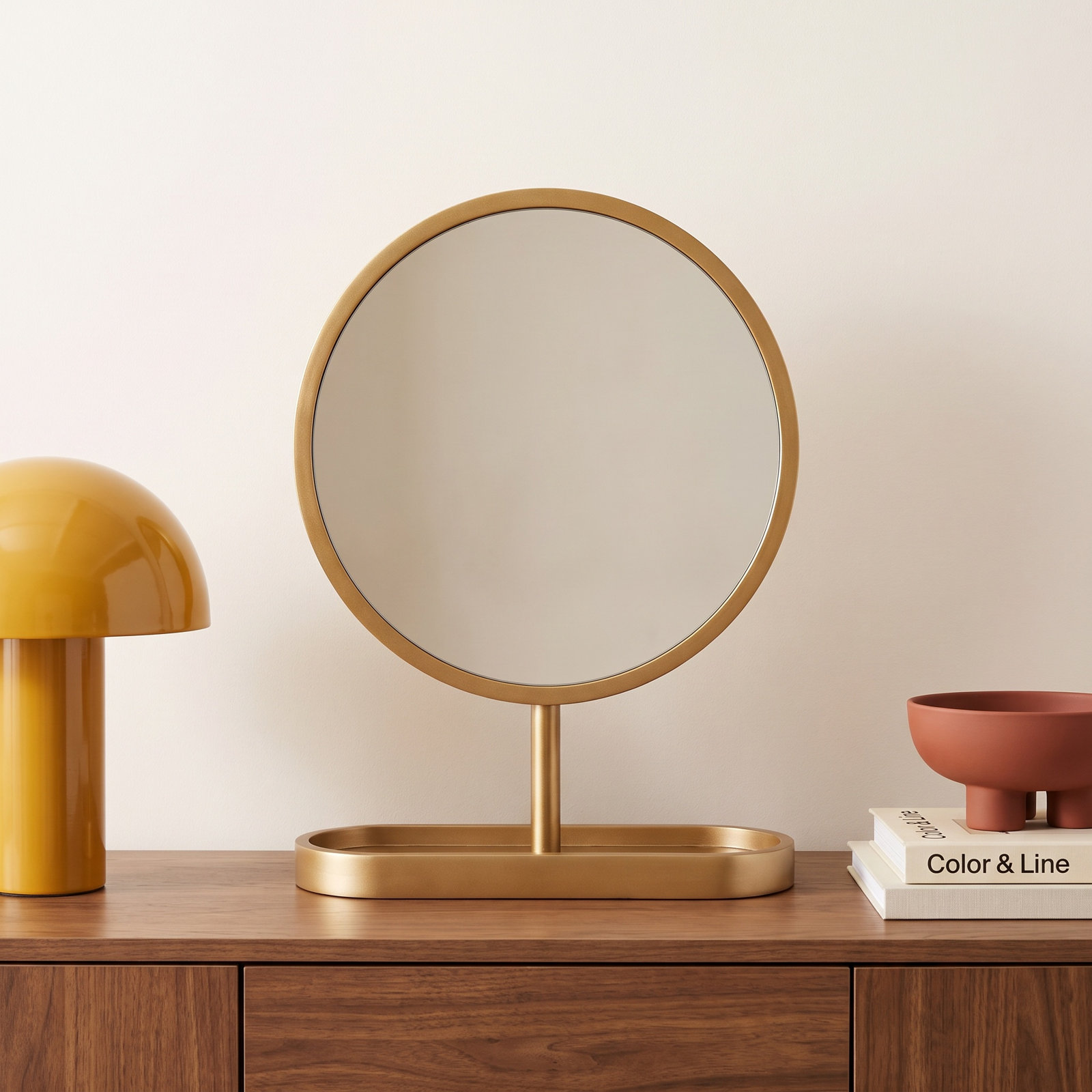 Calixta Framed Tabletop Mirror 17X21, Gold