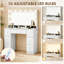 Bureau de meuble-lavabo avec station de charge, blanc