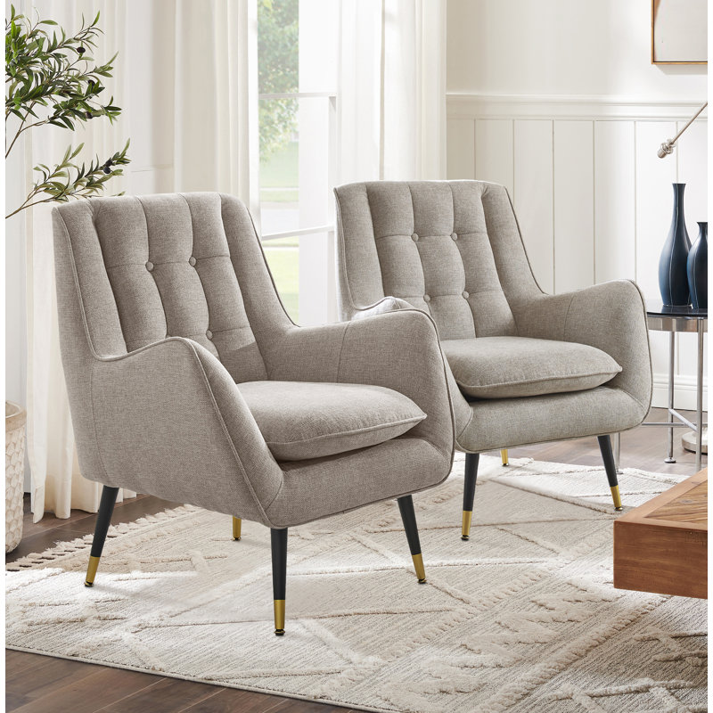 Iwan Upholstered Armchair, Beige