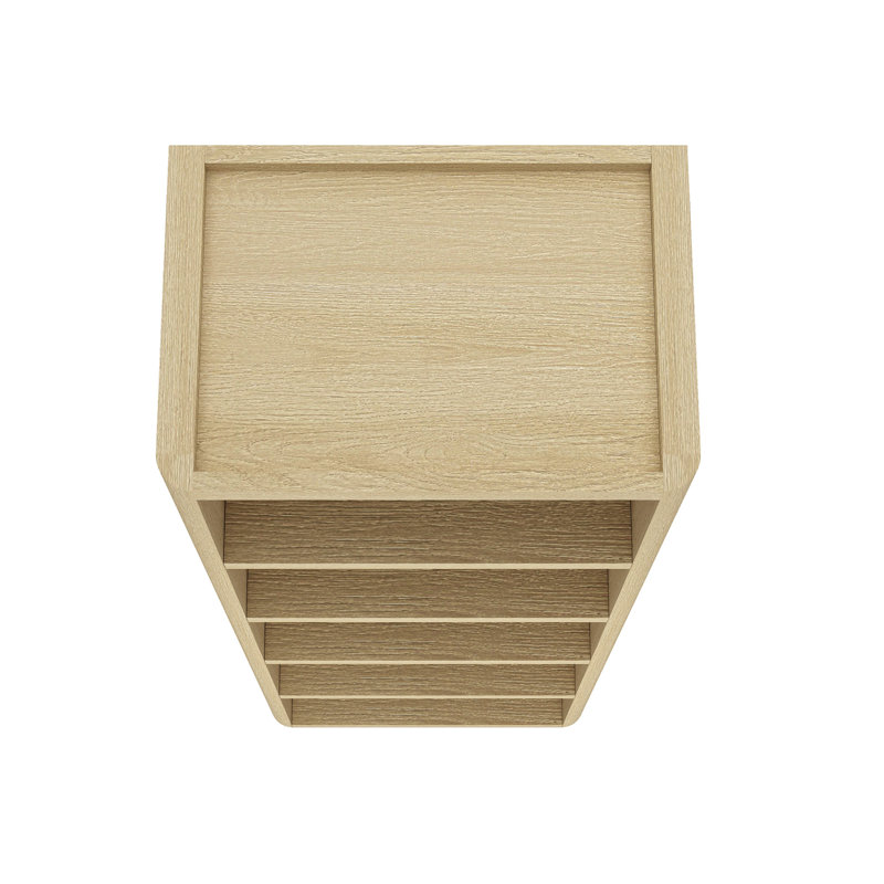Bibliothèque ouverte moderne 28 "en chêne naturel Rivington (5 tablettes), (5 tablettes) H 79 po x l 28 po x P 20,1 po, Chêne