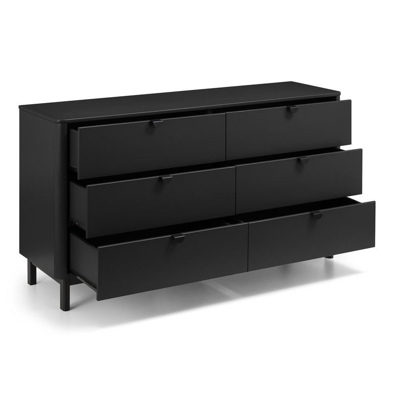 Commode 6 tiroirs Hales, Noir