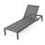 Chaise longue d'extérieur en maille 2 gris