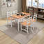 Ensemble de salle à manger 5 pièces en bois massif - Table rustique en pin avec 4 chaises à haut dossier-2002562612